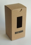 bedrukt doos bruin kraft karton met venster op maat recyclebaar karton in zwart