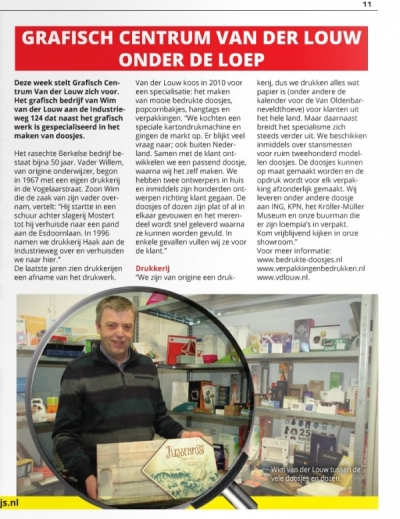 Grafisch Centrum Van der Louw in de publiciteit