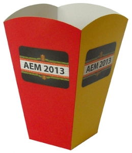 popcornbakje bedrukt popcornbakje popcorn beker container bakje met logo in full color