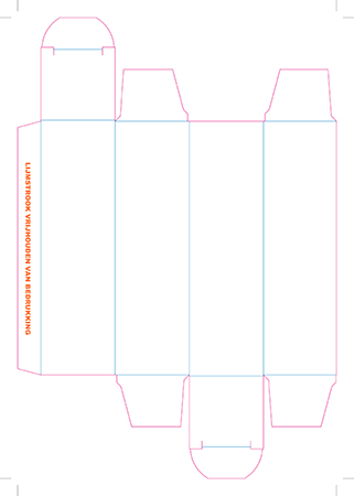 verpakking ontwerpen voorbeeld van een template van een doosje met 2 klepjes