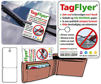 flyer auto, flyer ruitenwisser, tagflyer