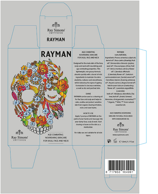 bedrukt cosmetica doosje voor flesje parfum met zilver inkt achtergrond in full color bedrukt met logo en barcode, template ontwerp opdruk