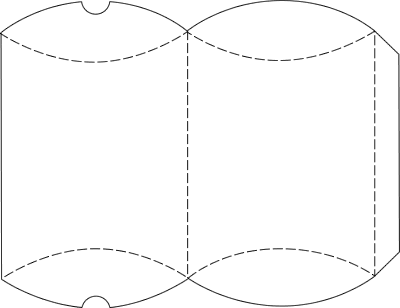 stanstekening template bedrukt gondeldoosje of kussendoosje