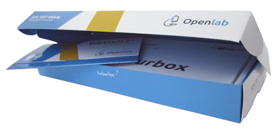 bedrukte verzenddoos golfkarton retourbox