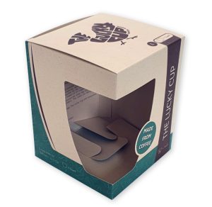bedrukt doosje met venster van paperwise karton in full color voor koffie mok