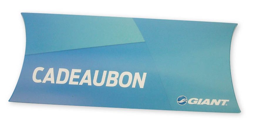 bedrukte doosje gondeldoos in full color voor cadeaubon met logo