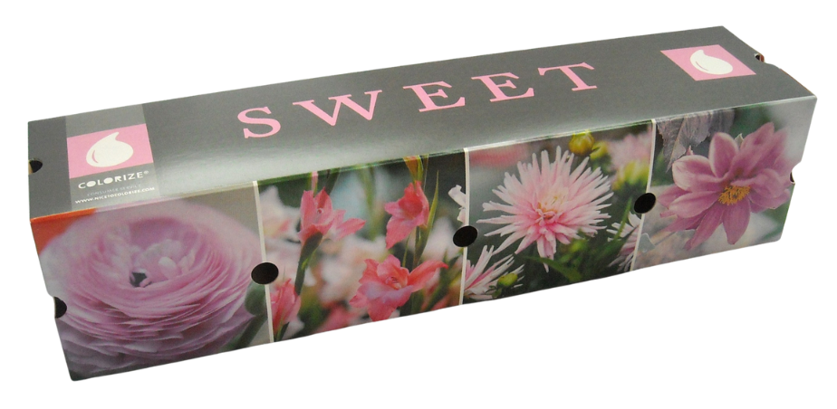 Een langwerpig, rechthoekig autolock doosje voor bloembollen van het merk