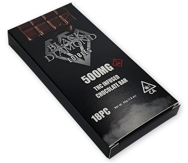 chocolade met thc supplementenverpakking in full color met logo bedrukt