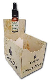 bedrukte displaydoos voor supplementenverpakkingen cbd pipetflesjes in full color met popup