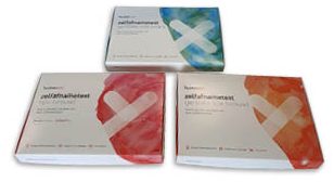 3 bedrukte doosjes voor zelftest